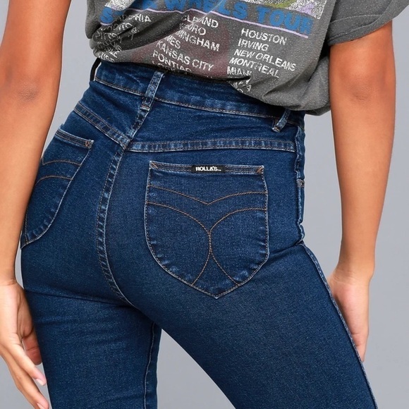 Rollas Eastcoast Ankle Medium Wash High-Waisted Skinny Jeans - Picture 2 of 16